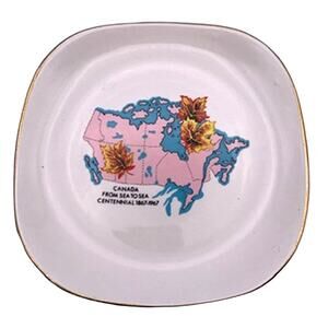 Canada "From Sea to Sea" Centennial 1867-1967 Vintage Souvenir Ceramic Plate